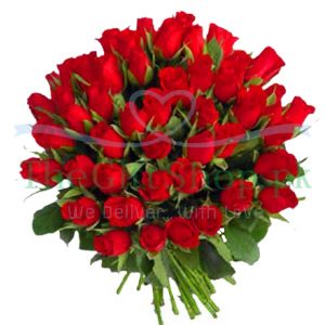 60 Red Roses Bunch