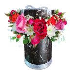 Hat Box Imported Flowers