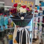 mix flower in black wrapping